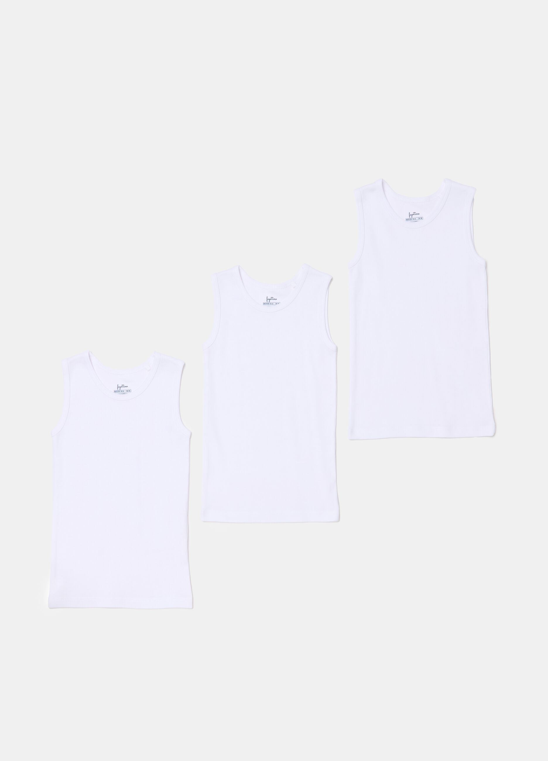 Pack tres camisetas de tirantes de algodón orgánico