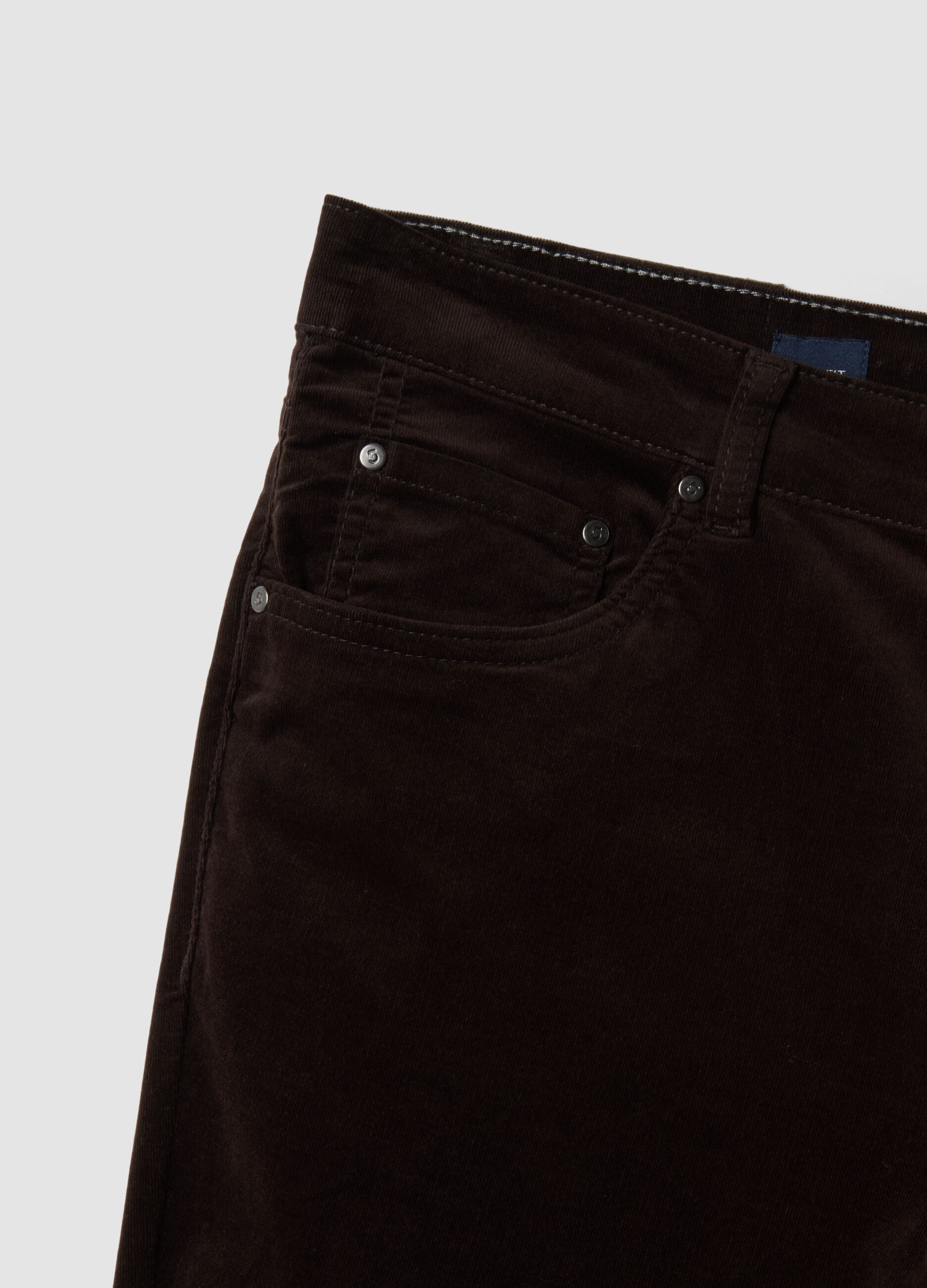 Braune Five-Pocket-Hose aus Stretch-Baumwolle