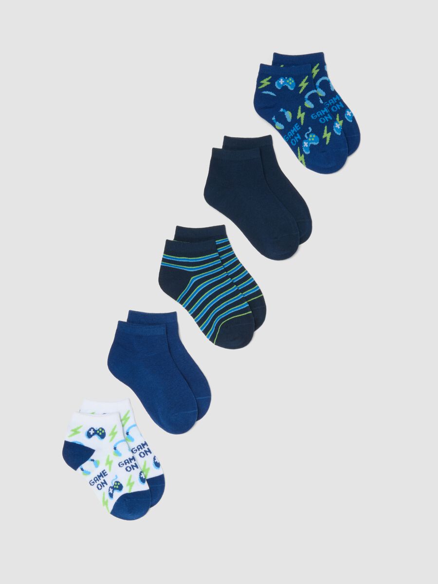 Multicolour Short Cotton Socks Multipack for Children_0