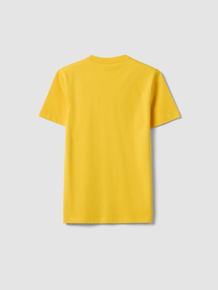 Yellow pure cotton boys&rsquo; regular fit T-shirt_1