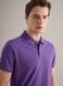 Short-sleeve violet cotton polo shirt regular fit_3