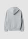Grey marl hoodie with knotted drawstrings, regular fit_2