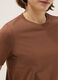 Brown pure cotton crew neck T-shirt regular fit_3