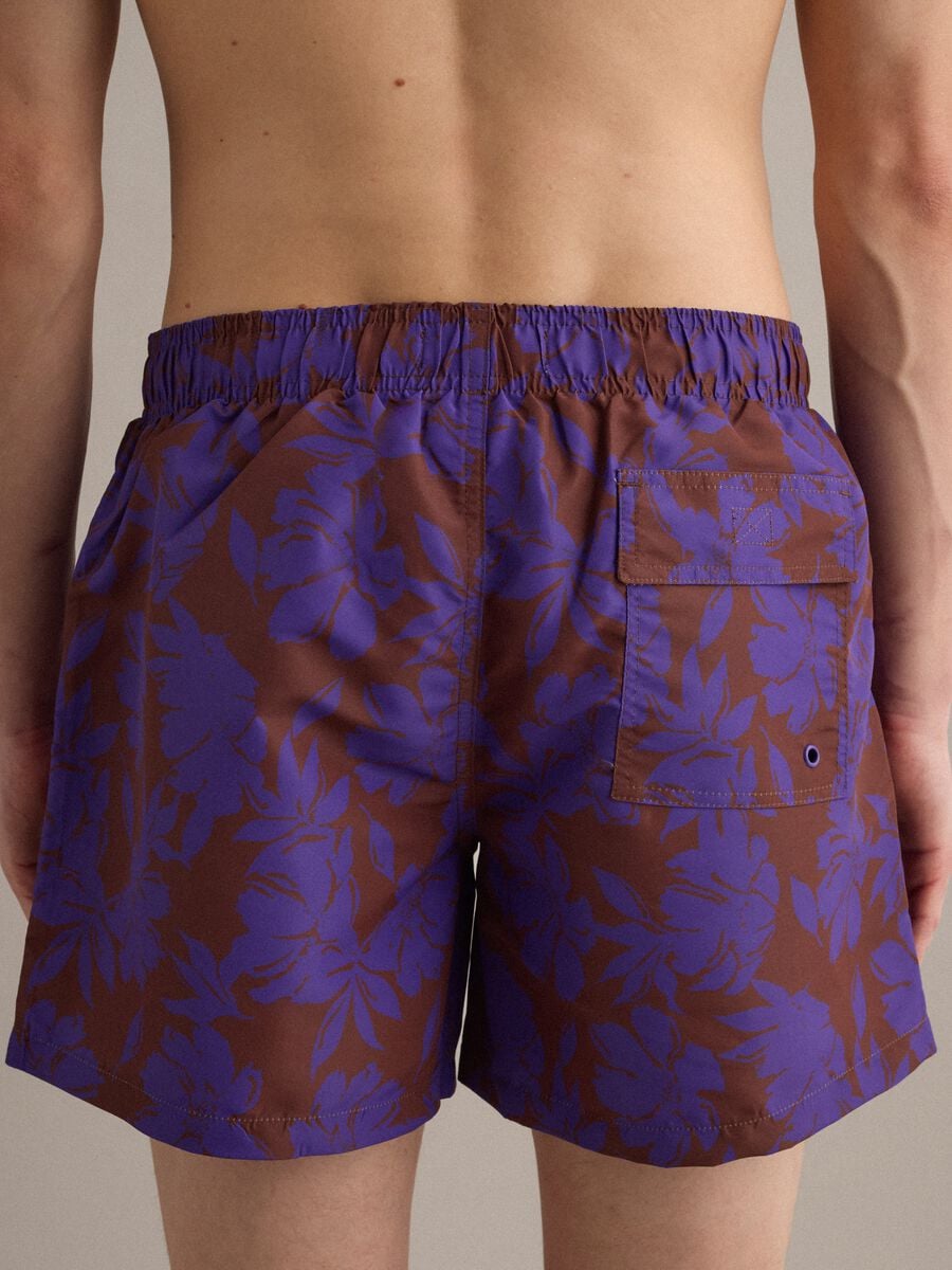 Purple floral-print swim shorts_3