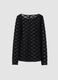 Maglia nera in tessuto elasticizzato con pizzo regular fit_2