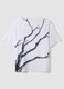 White pure cotton T-shirt with Nature slogan_5