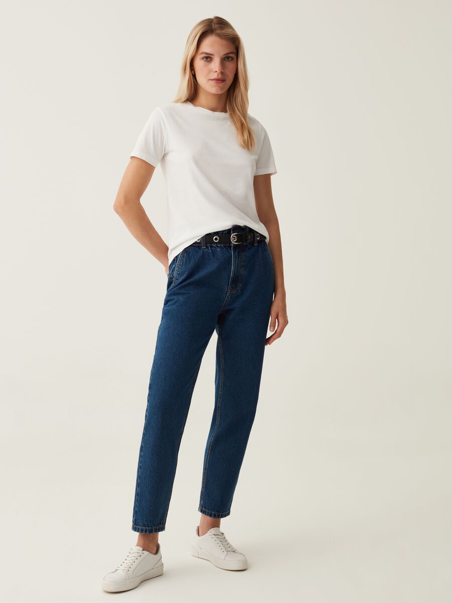 Slouchy-fit jeans with belt_0