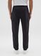 Black cotton blend regular fit trousers_2