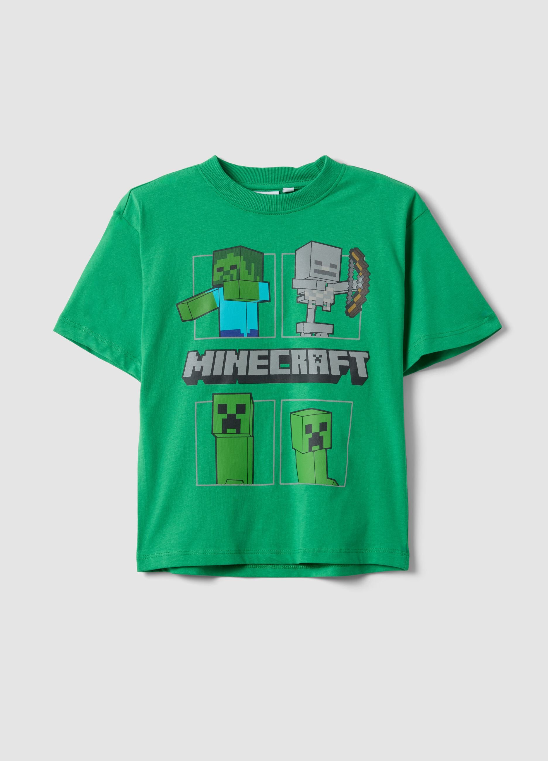 &Pi;&rho;ά&sigma;&iota;&nu;&omicron; &pi;&alpha;&iota;&delta;&iota;&kappa;ό T-shirt &alpha;&pi;ό 100% &beta;&alpha;&mu;&beta;ά&kappa;&iota; &mu;&epsilon; &sigma;&tau;ά&mu;&pi;&epsilon;&sigmaf; Minecraft