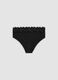 Black stretch microfibre briefs with lace_0