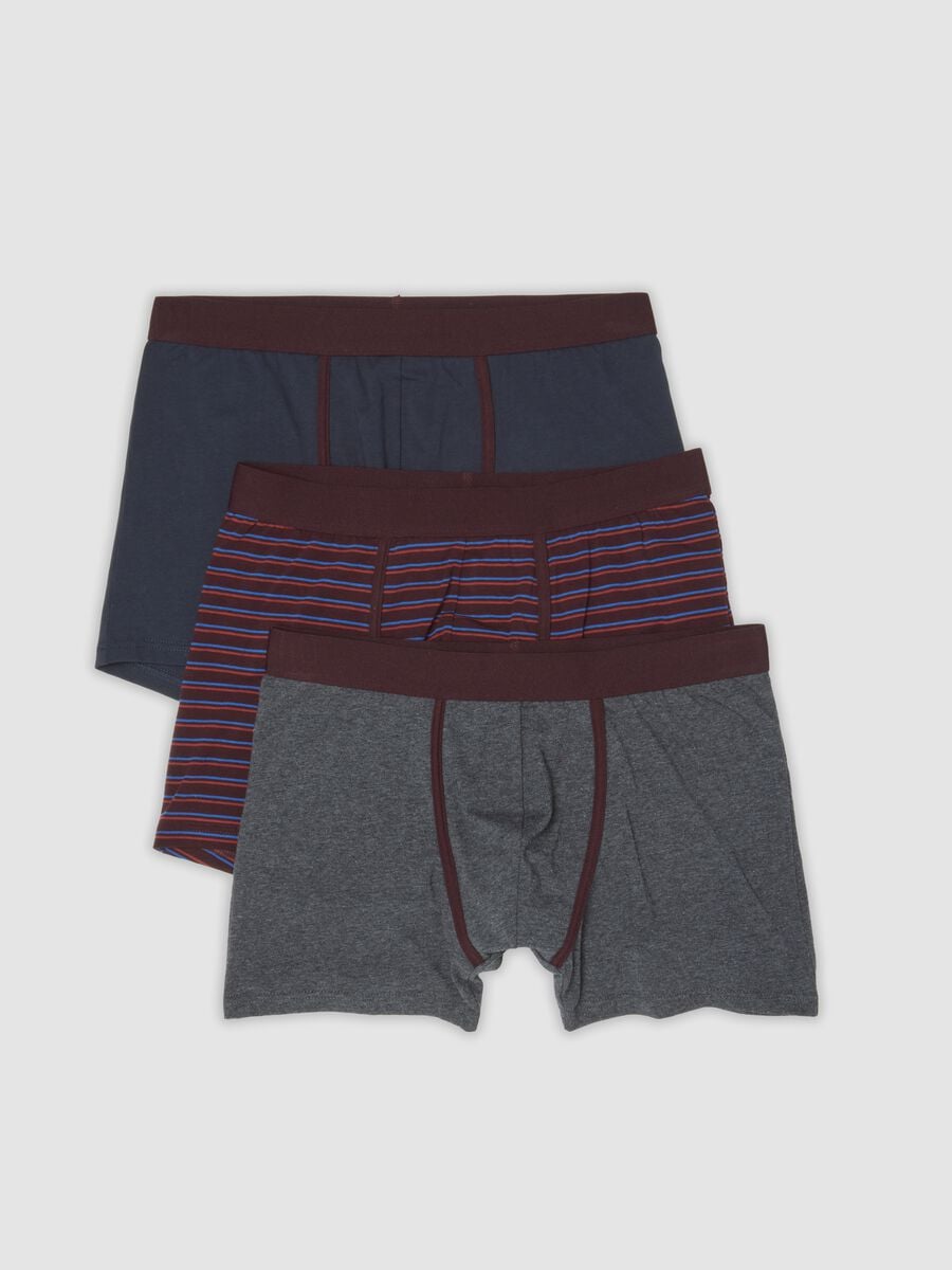 Multicolour organic stretch cotton midi boxer 3-pack_0