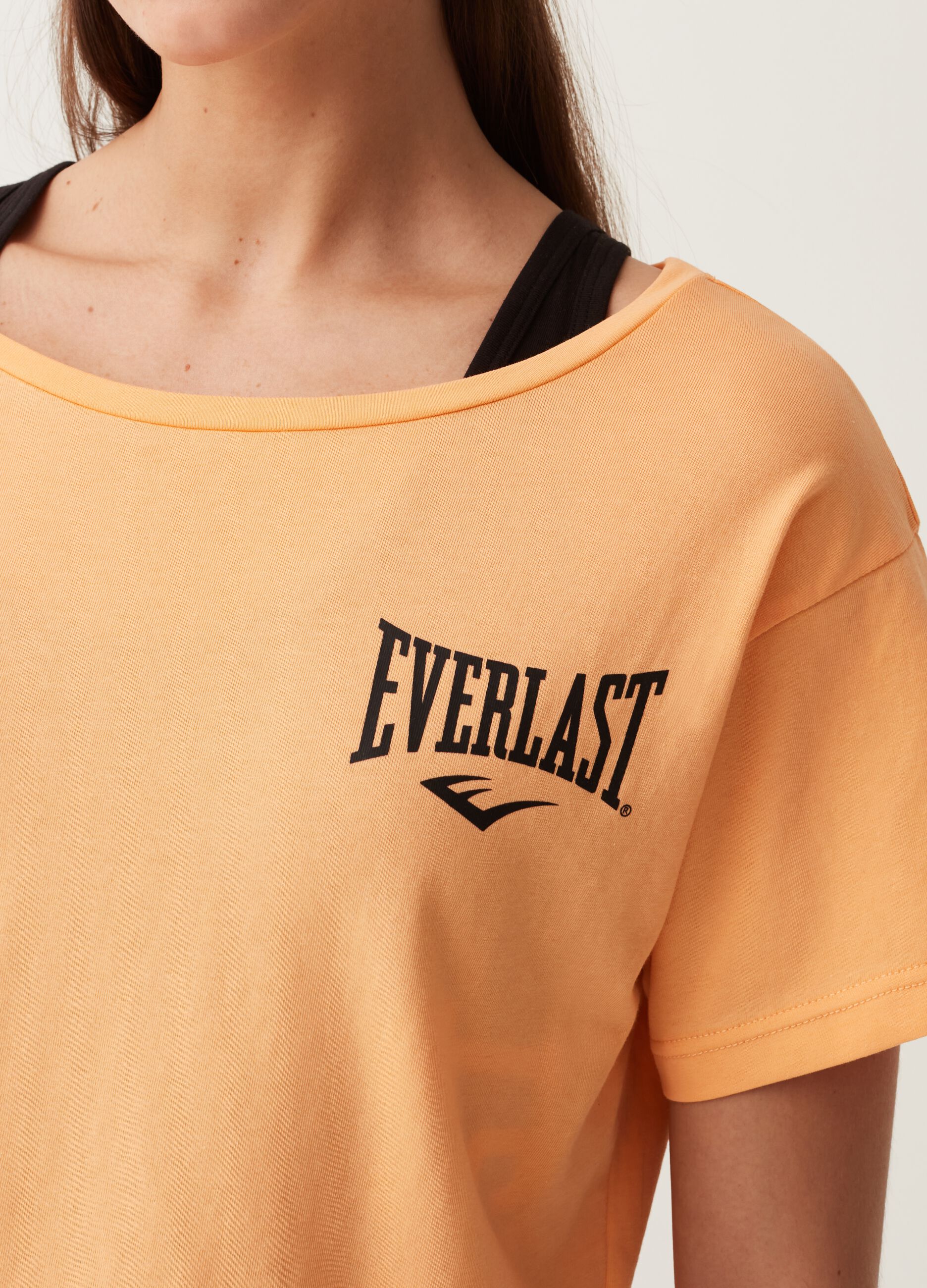 Camiseta de algodón elástico estampado Everlast