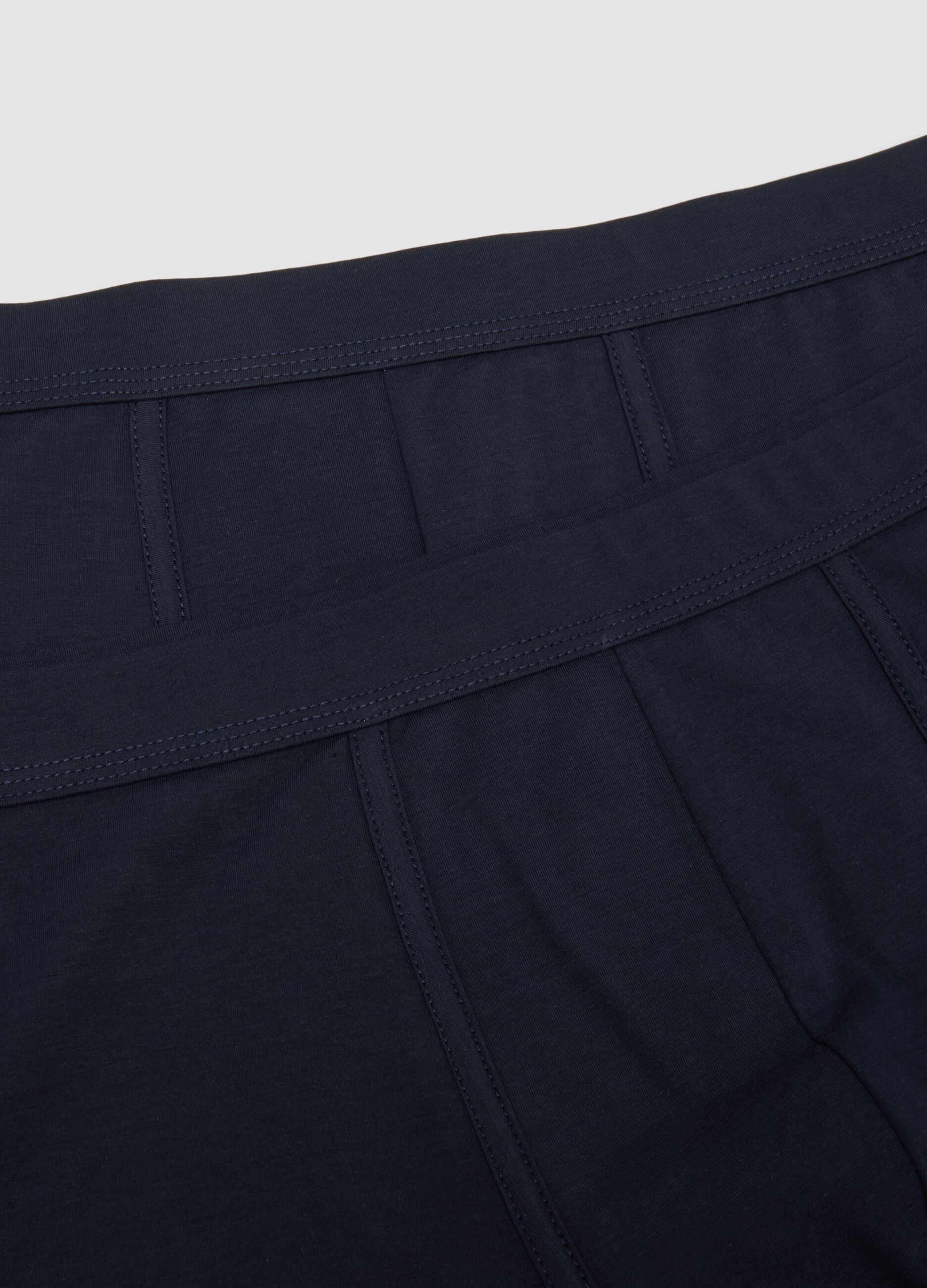 2-pack of blue stretch mercerised cotton boxer shorts