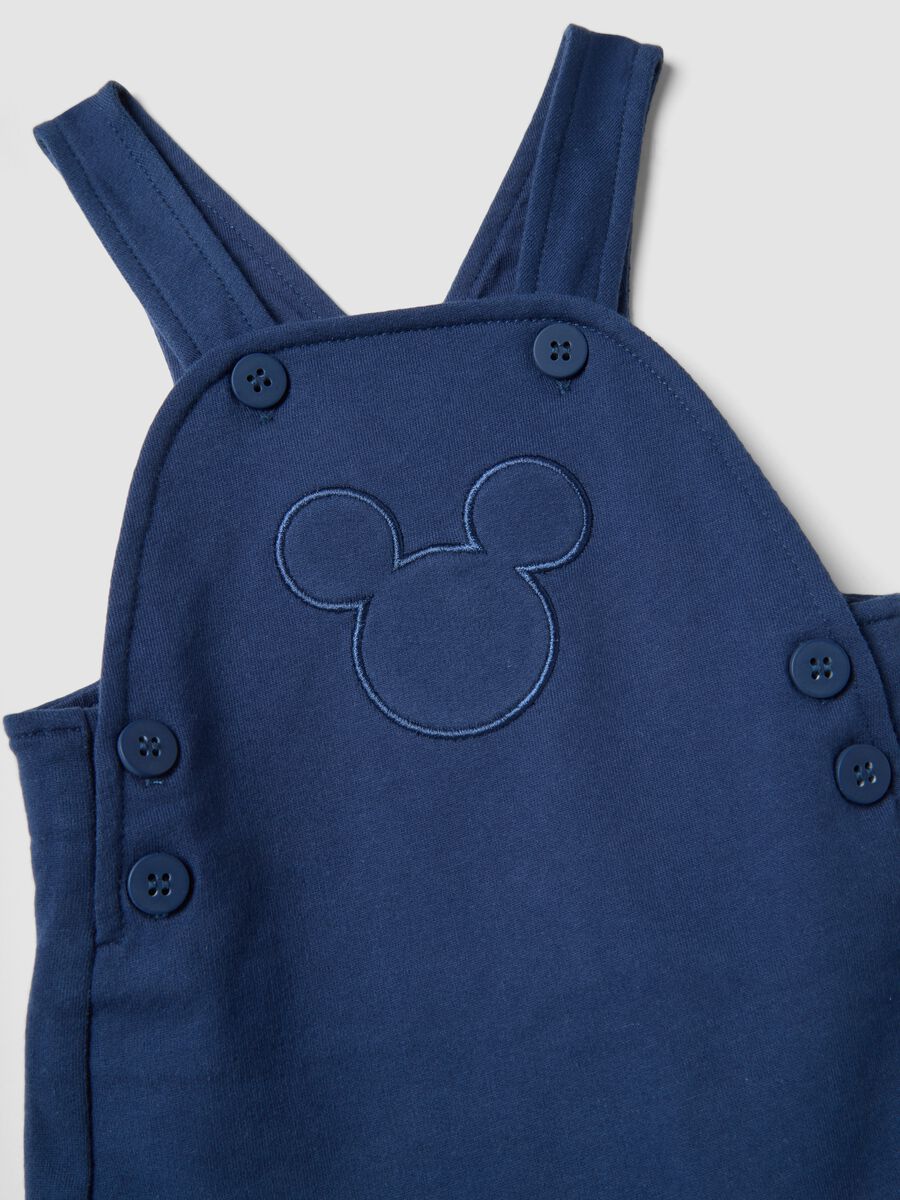 Multicoloured pure cotton baby outfit with Mickey Mouse_3