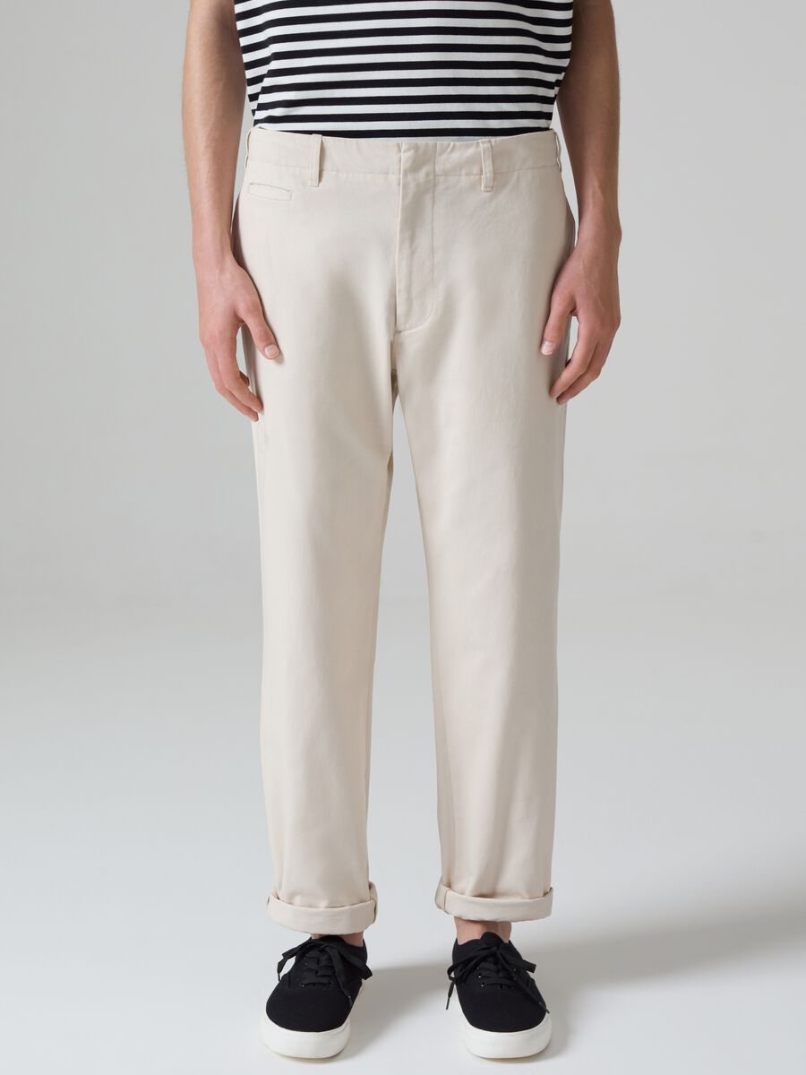 Selection straight-fit trousers in cotton_1