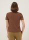 Brown pure cotton crew neck T-shirt regular fit_2