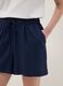 Blue pure viscose shorts with elasticated waist_3