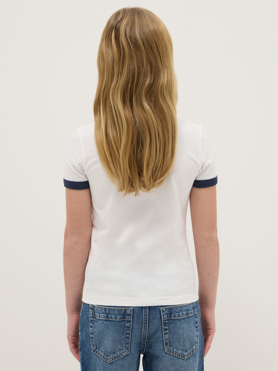 Multicolour fitted cotton T-shirt for girls_1