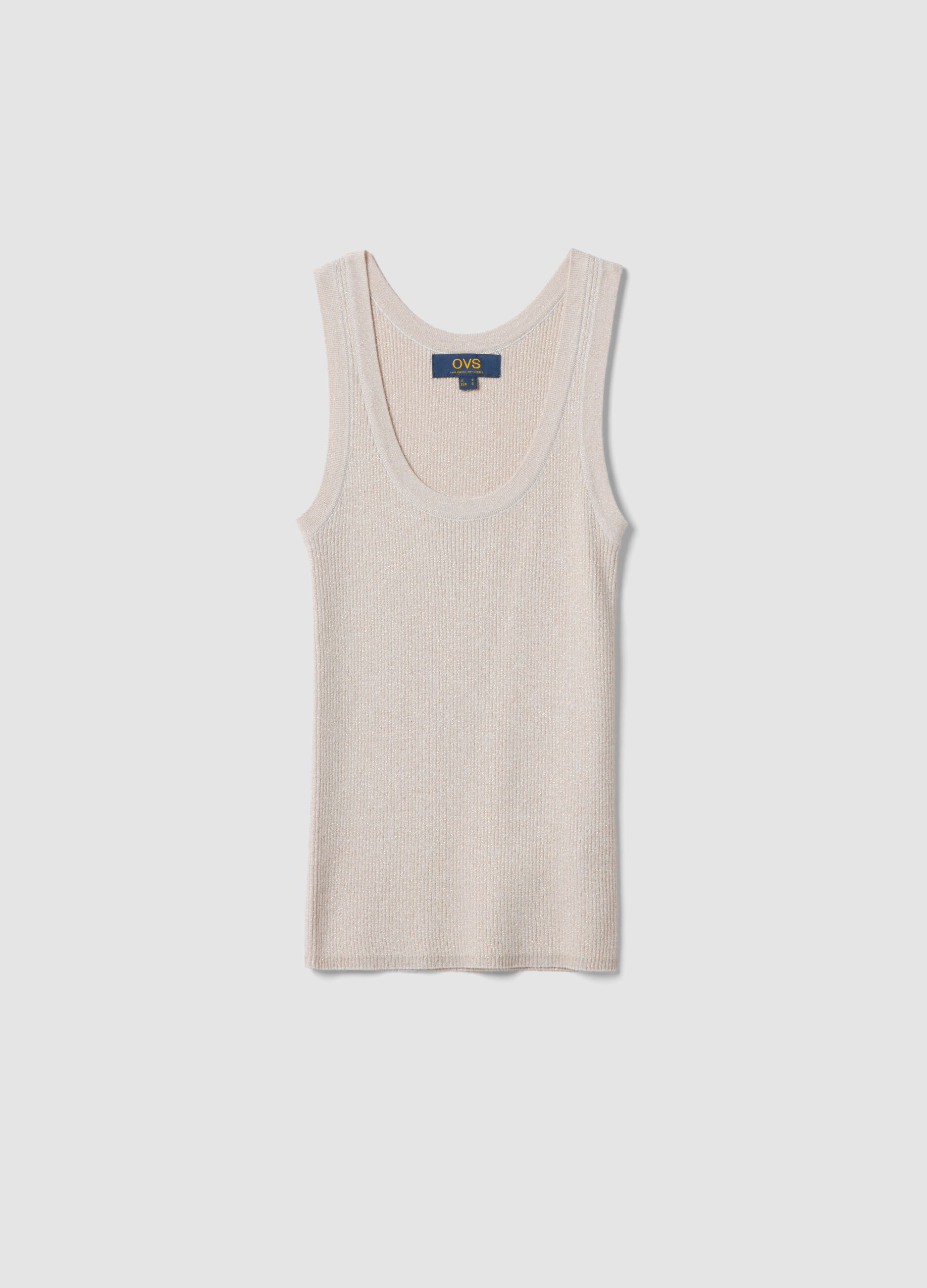 Wei&szlig;es Tanktop aus Viskosemischung