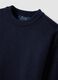 Blauer Rundhals-Pullover aus elastischer Wolle_5