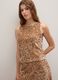 Beige regular fit tank top with sequins_0