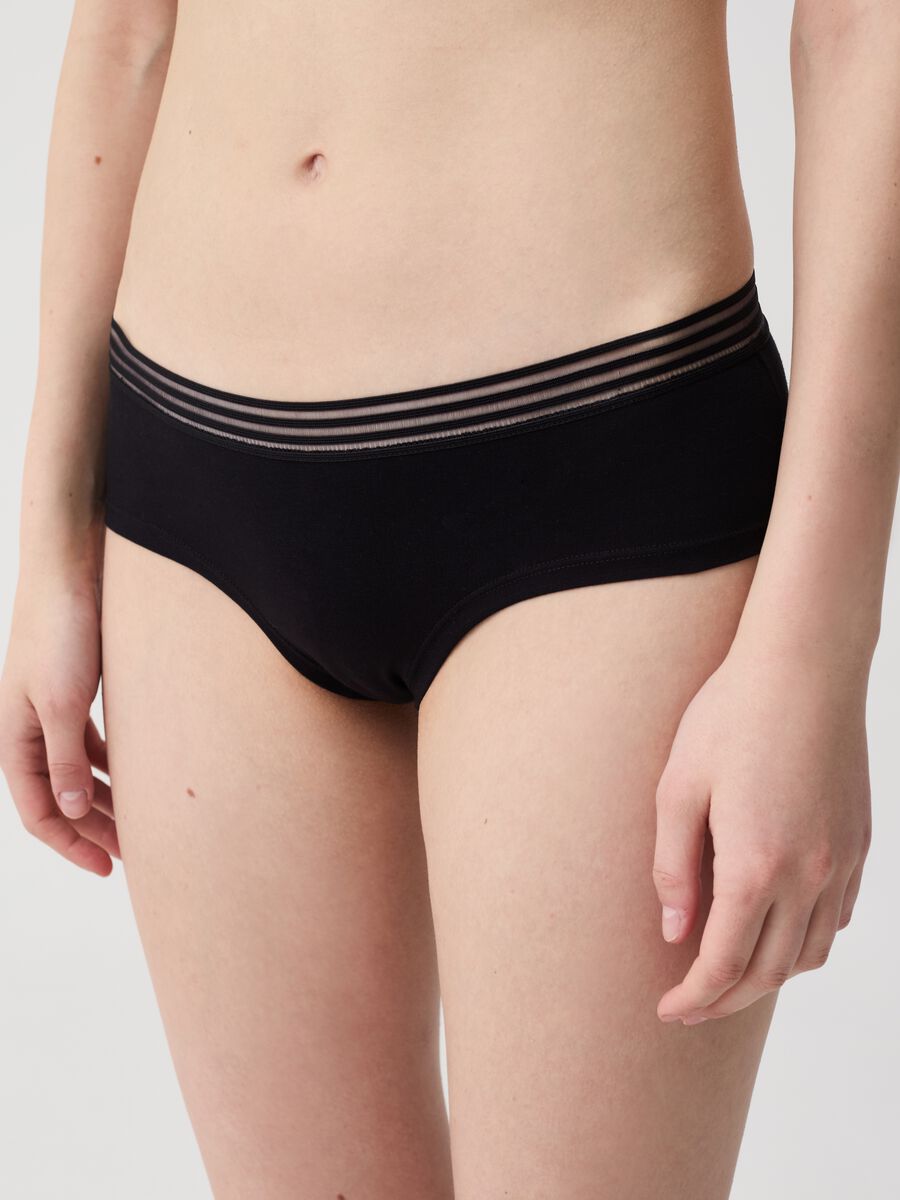 The Nude Effect French knickers in stretch organic cotton_1