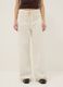 White pure cotton wide leg trousers_1