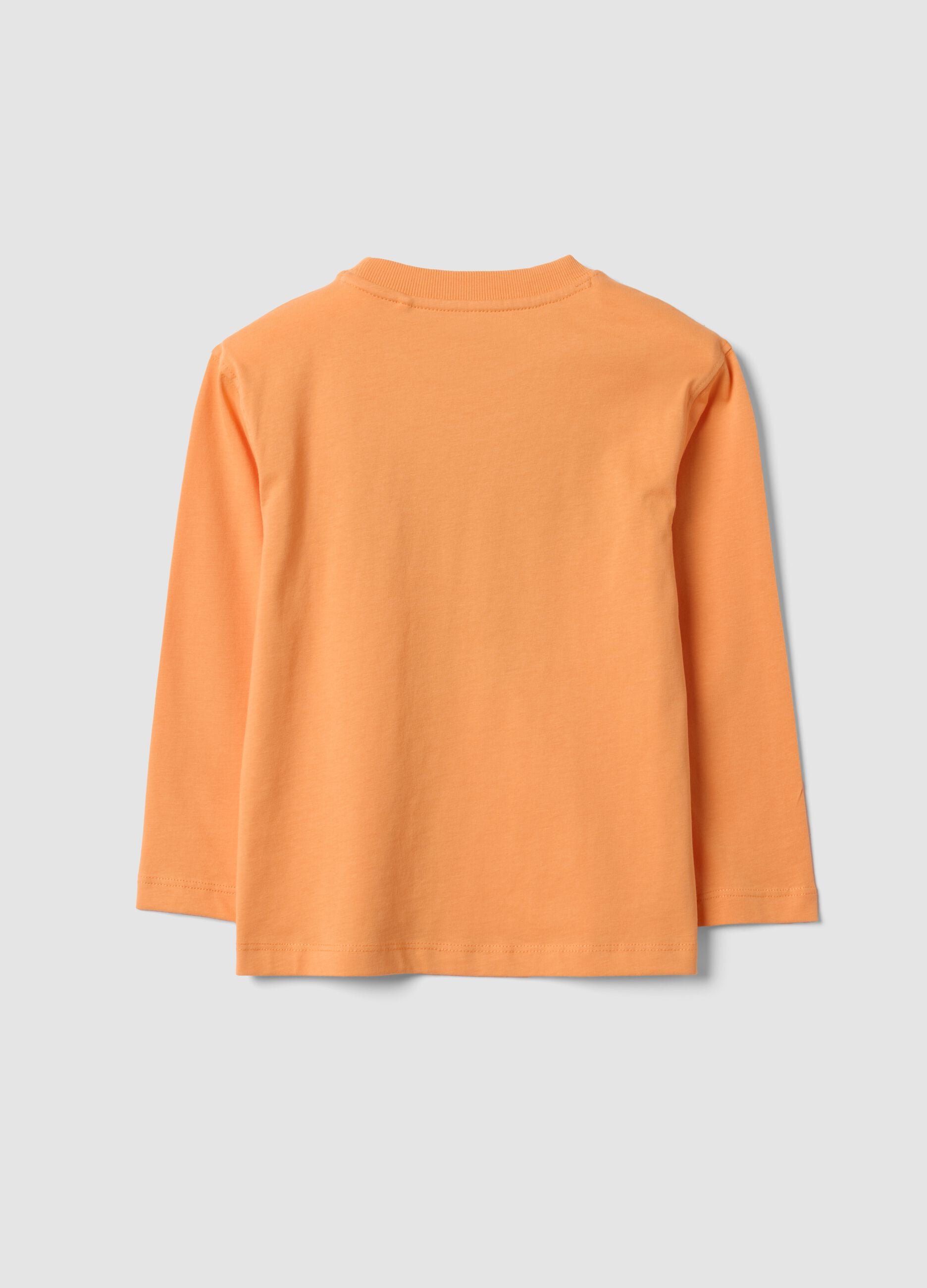 Oranges Oversized-T-Shirt aus reiner Baumwolle mit Skate-Print f&uuml;r Jungen