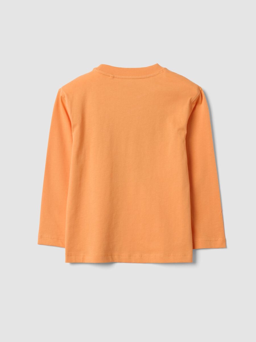 Oranges Oversized-T-Shirt aus reiner Baumwolle mit Skate-Print f&uuml;r Jungen_1