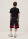 Kids' black and red regular fit shorts with Chicago Bulls logo_1