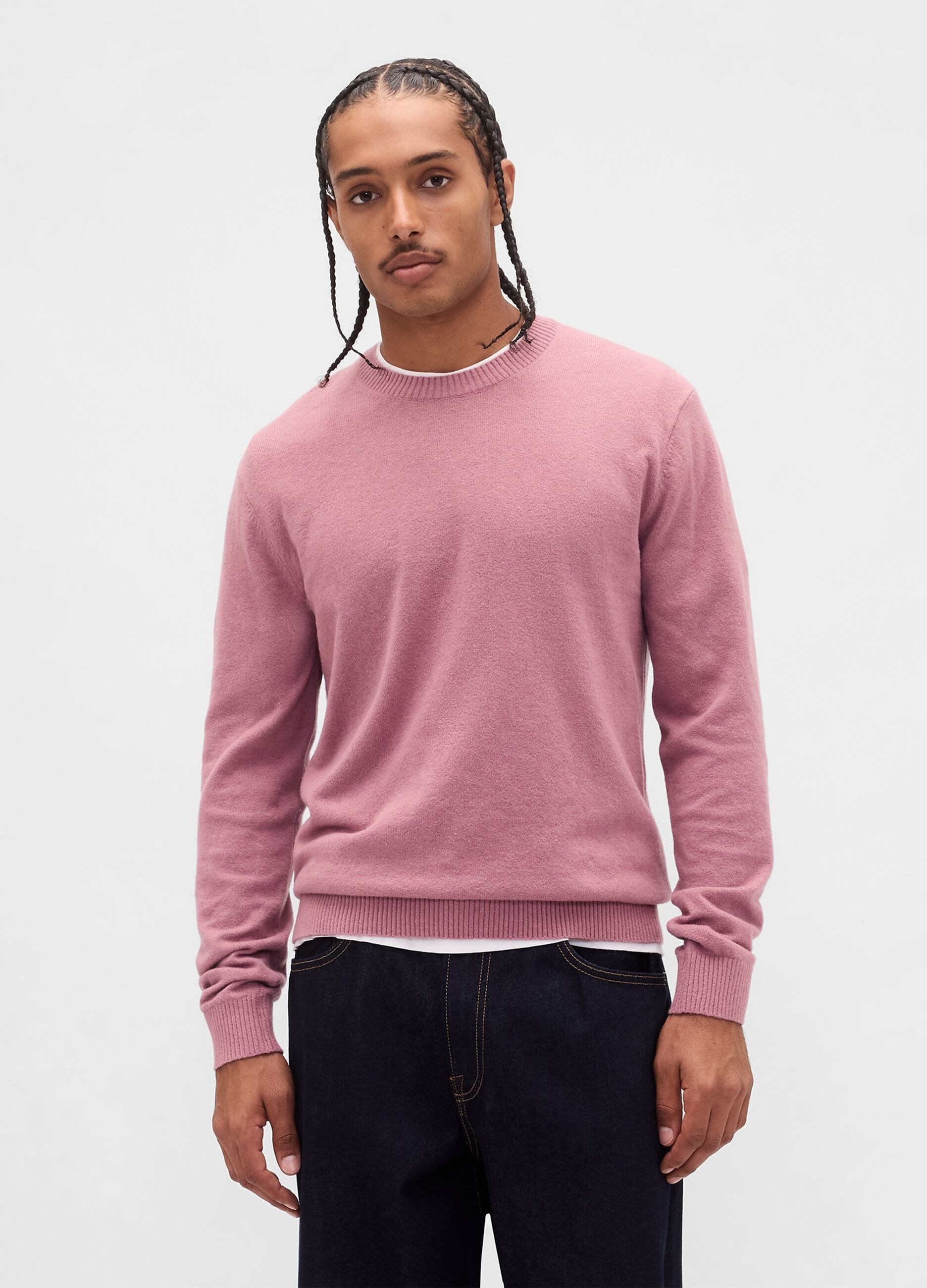 Pink cotton and acrylic sweater