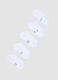 Pack of five white no-show socks in stretch fabric_0