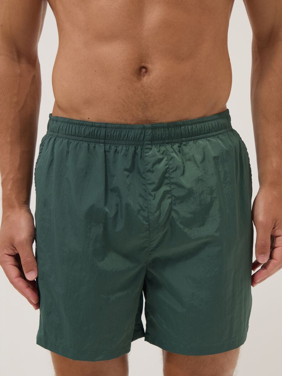 Ba&ntilde;ador tipo b&oacute;xer verde con cintura el&aacute;stica_1