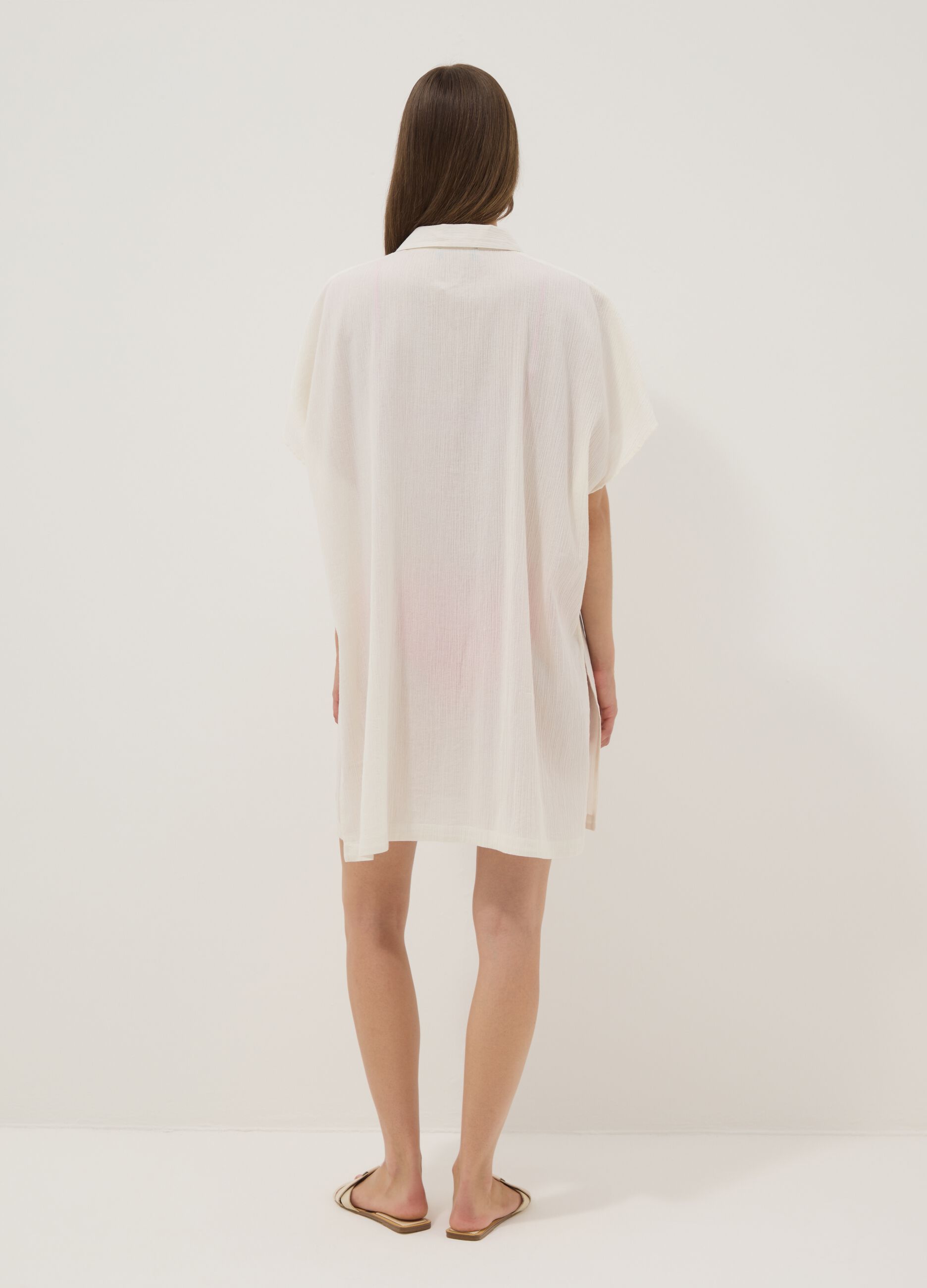 White pure cotton kaftan