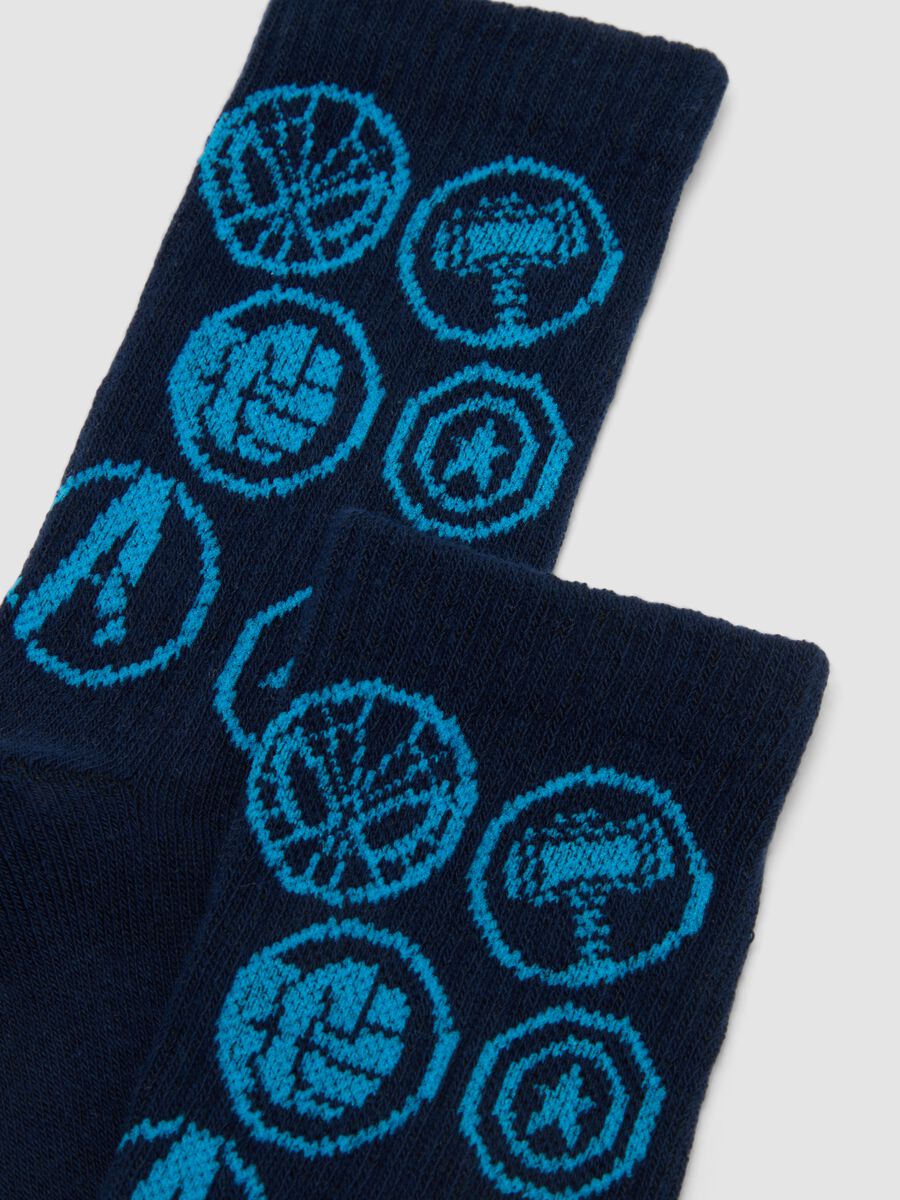 2-pack multicolour Avengers print socks in organic stretch cotton_2