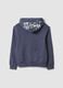 Grauer Oversize-Kapuzenpullover aus reiner Baumwolle f&uuml;r Jungen_5