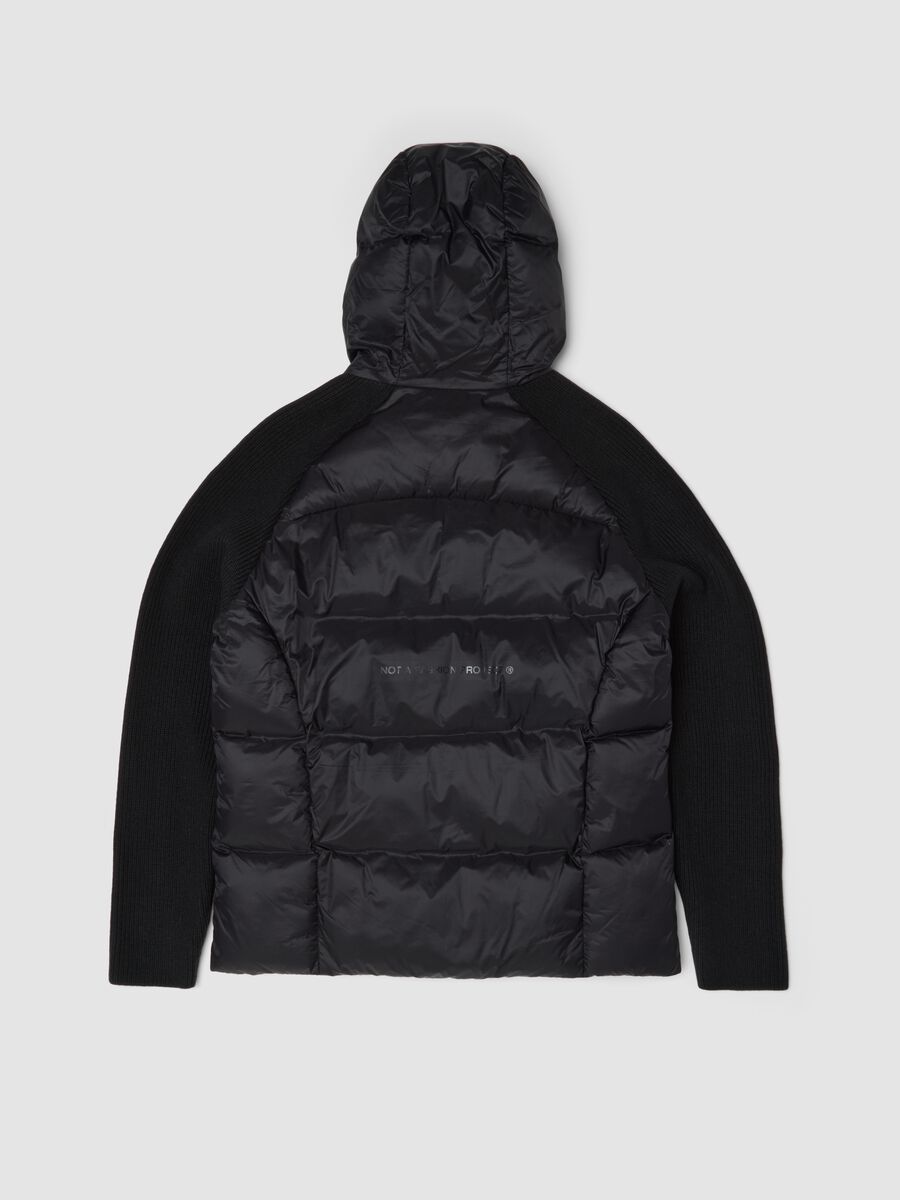 Black Padded Knit Jacket_5