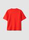 Orange pure cotton oversized fit kids' T-shirt_4