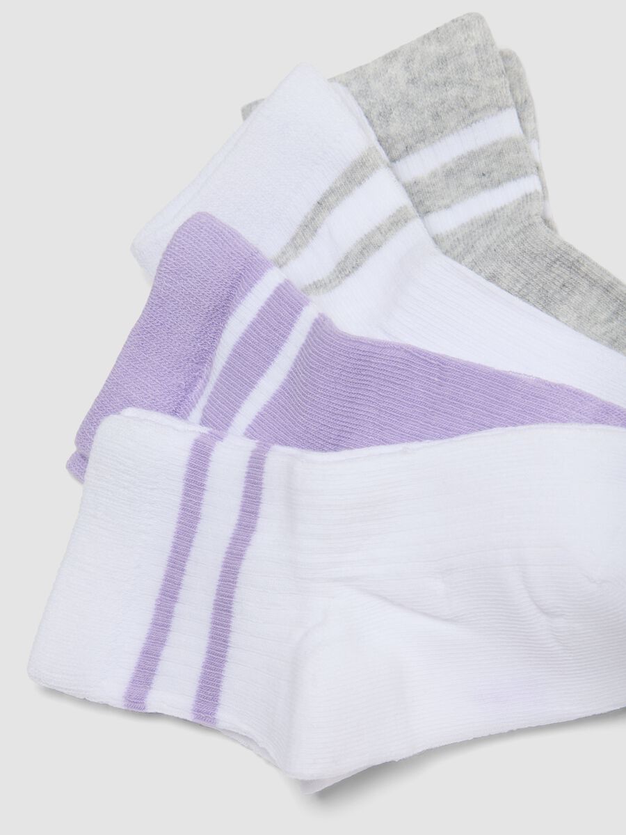 7er-Pack kurze Socken aus elastischer Bio-Baumwolle mit Streifen_1