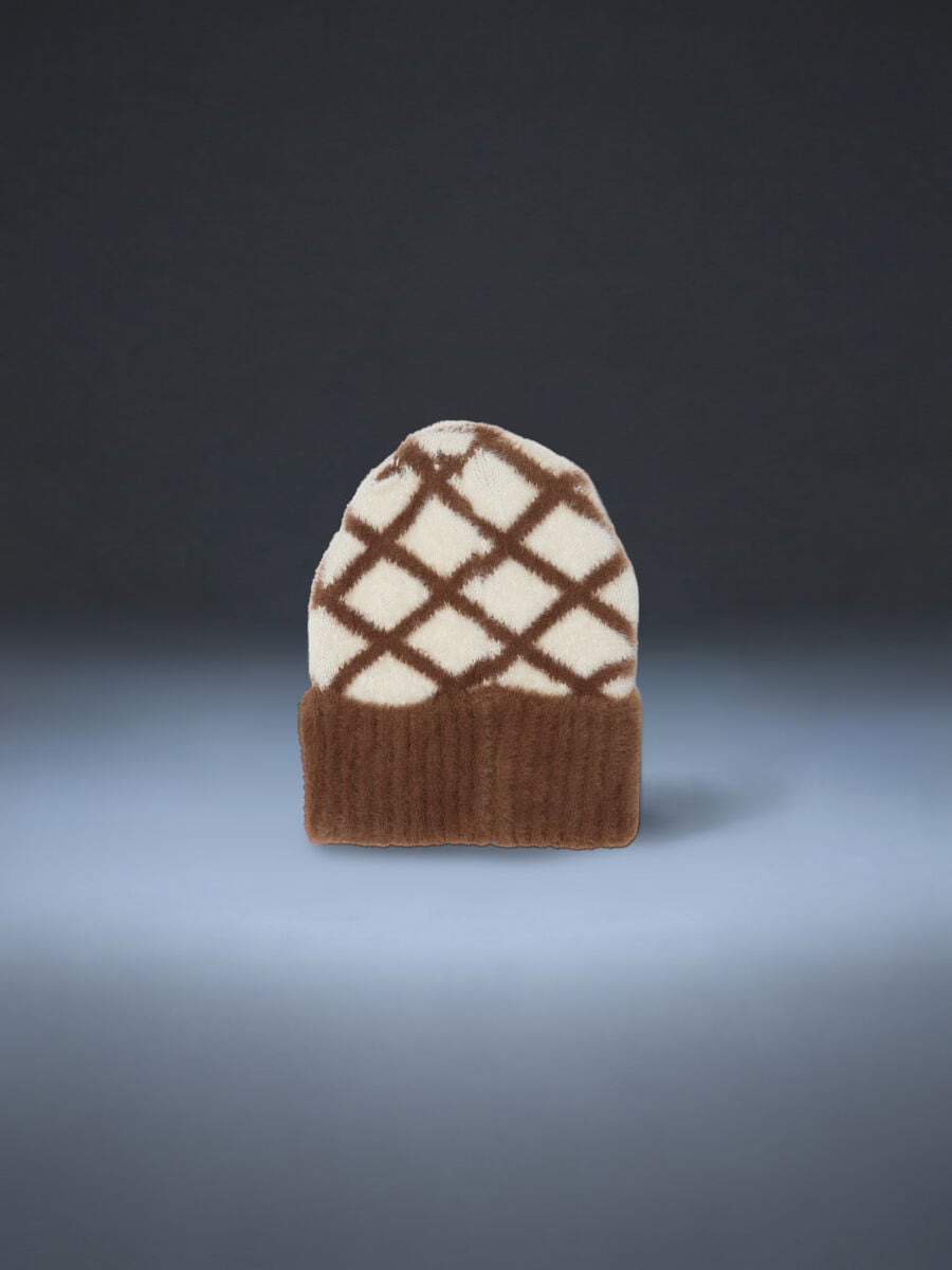 Knitted diamond-pattern beanie ALTAVIA WITH DEBORAH COMPAGNONI_1