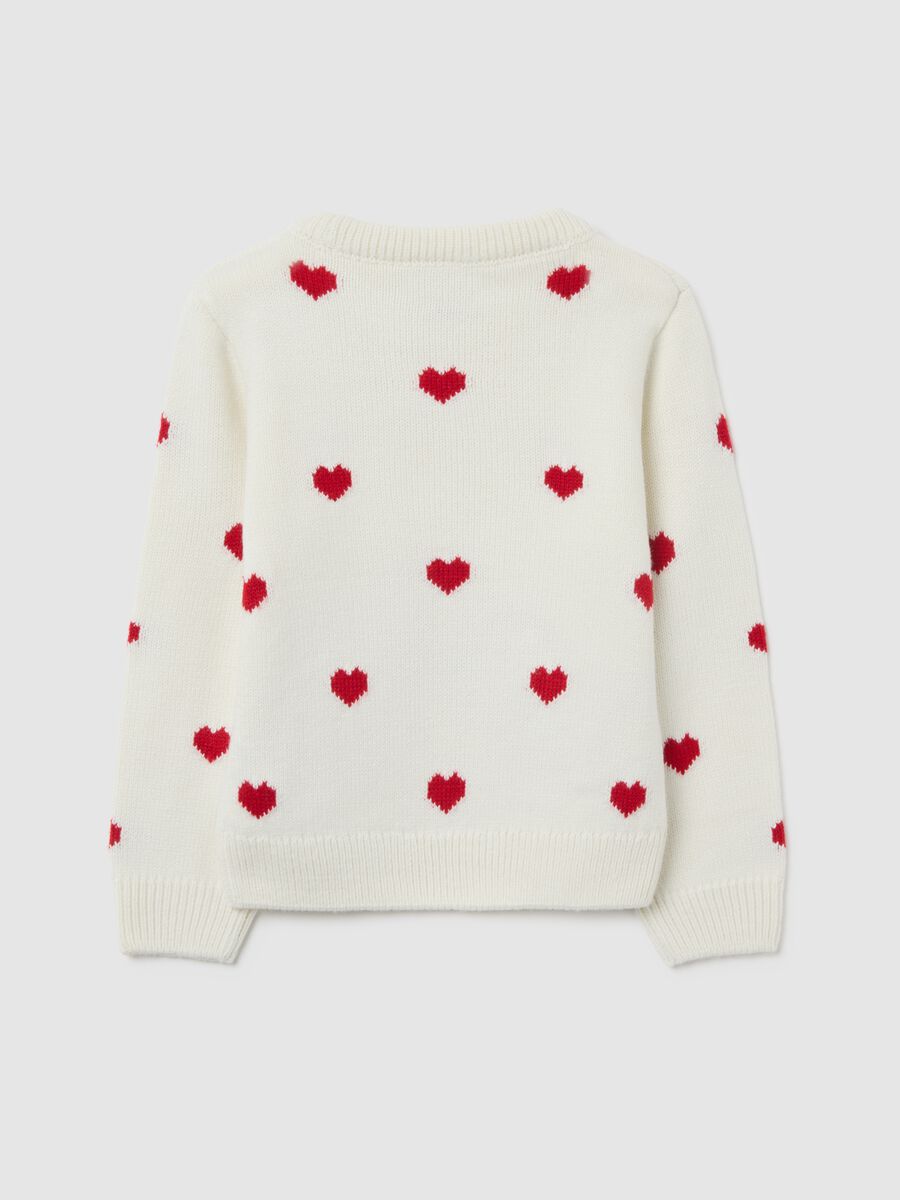 Multicoloured regular fit girls' jumper with embroidery_1