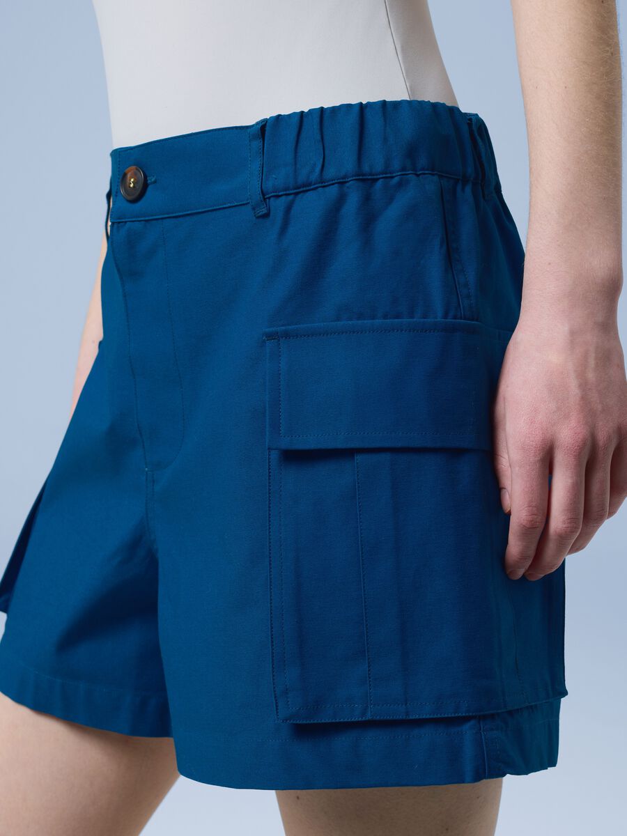 ALTAVIA SAILING Cargo-Shorts in Blau aus reiner Baumwolle mit elastischem Bund_3
