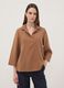 Beige viscose-blend shirt with classic collar_2