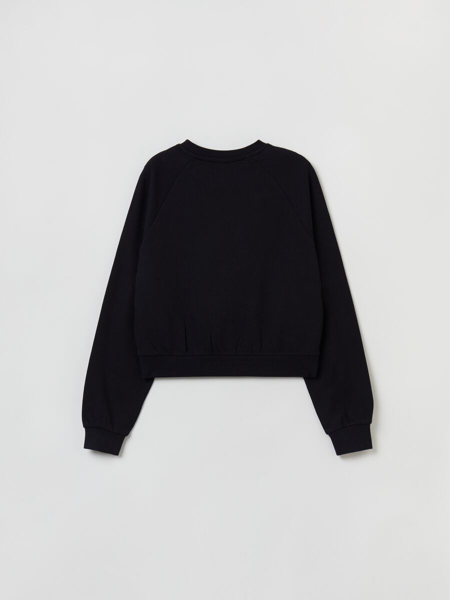 Cropped sweatshirt with sequinned applications_1