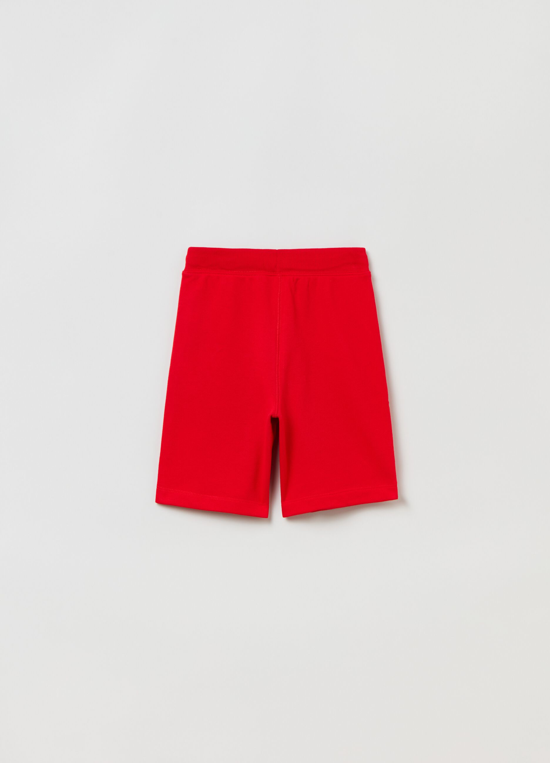 French terry Bermuda shorts with logo