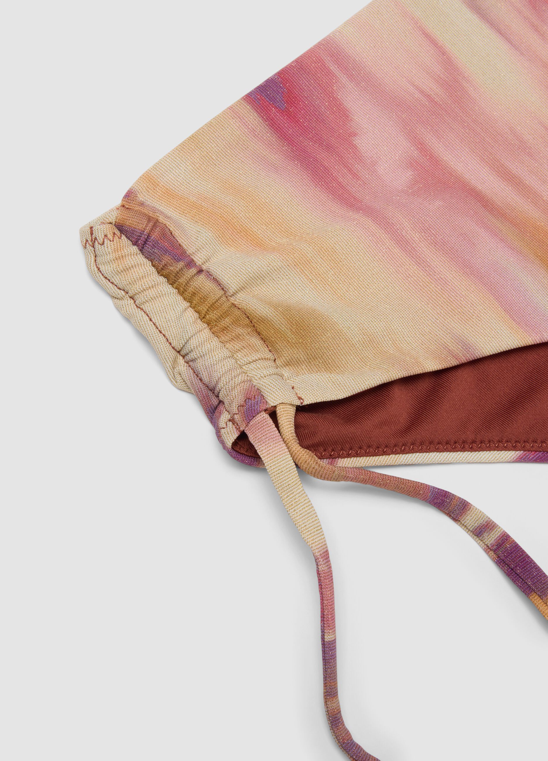 Mehrfarbige Badehose aus Stretchmaterial