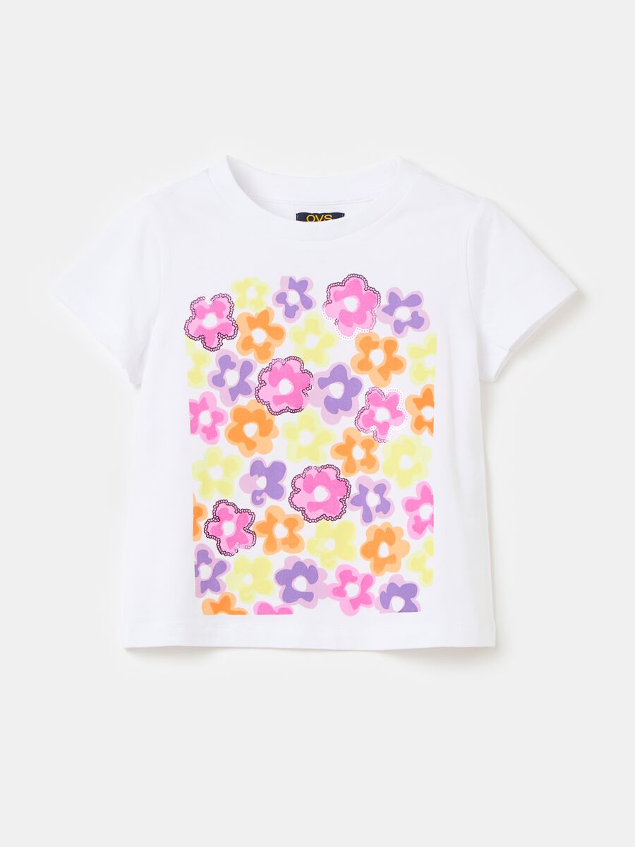 T-shirt with print and sequins_0