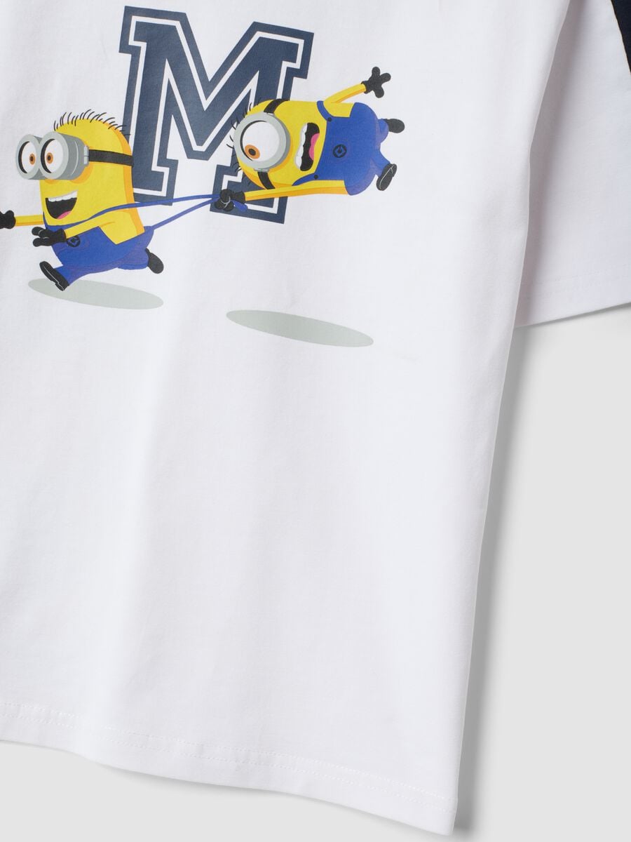 Wei&szlig;es Oversize-T-Shirt aus Stretch-Baumwolle mit Minions-Print f&uuml;r Jungen_3