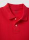 Slim fit pure cotton red short sleeve polo shirt_5