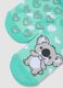 2-pack of short stretch organic cotton socks with panda and koala print_2